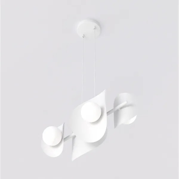 Lustră suspendată ELEMENTI pe cablu 4xG9/8W/230V, albă