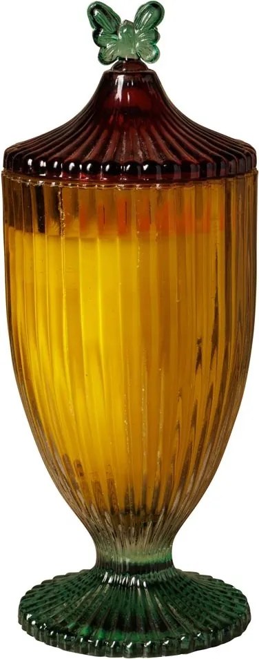 Lumanare decorativa, galbena, Papillon