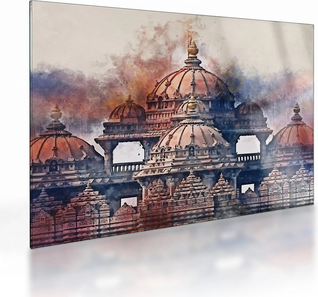 Tablou pe sticlă - Akshardham, New Delhi, India (70x50 cm)