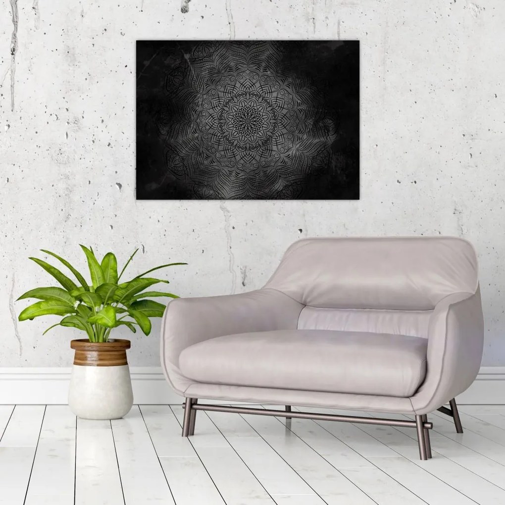 Tablou pe sticlă -Mandala mistică (70x50 cm)