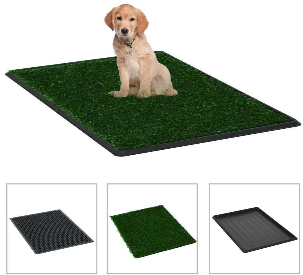vidaXL Toaletă animale companie tavă &amp; gazon artificial 76x51x3cm WC