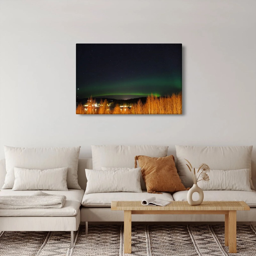 Tablou cu aurora borealis (90x60 cm)