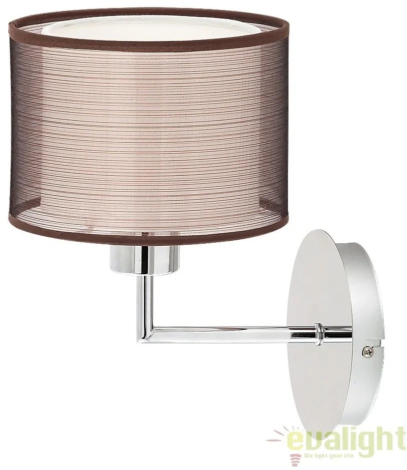 Aplica de perete design modern, finisaj crom/ maro, Anastasia 2628 RX