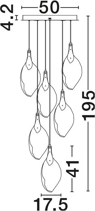 Lustra LED suspendata design decorativ BELLINA D-30,5cm