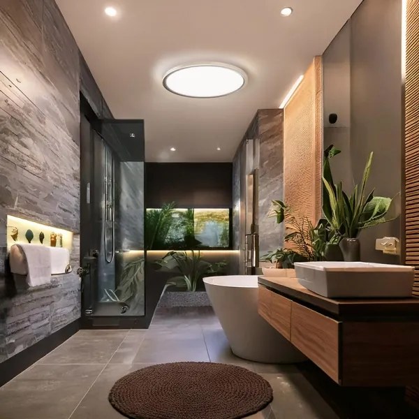 Solight WO825-LED Plafonieră LED pentru baie ACATE, 18W, 230V, temperatură de culoare selectabilă 3000/4000/6000K, Ø22 cm, IP54