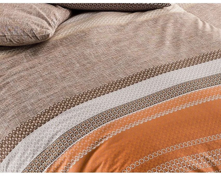 BedTex Lenjerie de pat din bumbac Federiko portocaliu, 140 x 200 cm, 70 x 90 cm