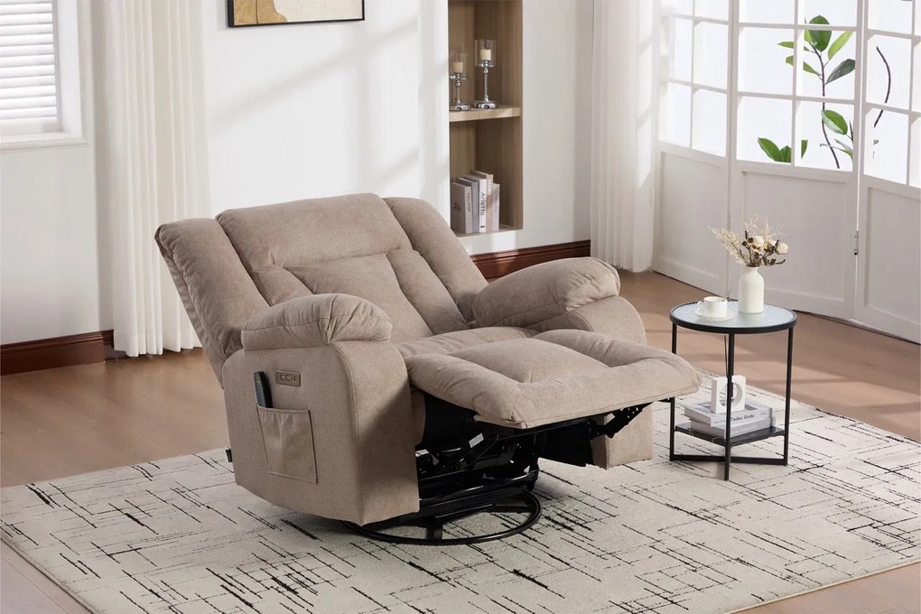 Fotoliu recliner electric dumonde cu funcție de balansare ,rotire și masaj în 8 puncte Novera