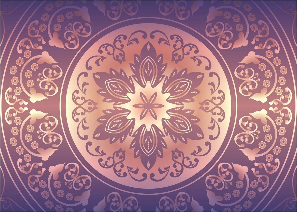 Tablou - Mandala pe gradient violet (70x50 cm)