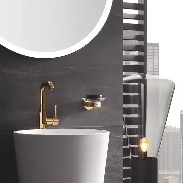 Suport Grohe Essentials pentru pahar sau savoniera auriu lucios Cool Sunrise