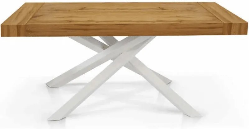 MASA EXTENSIBILA COMFY CU PICIOR METALIC - STEJAR ,PICIOR ALB - 160 CM / 90 CM / H 77