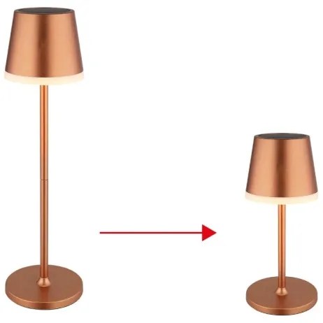 Corp de iluminat LED solar Globo 36637RM LED/0,06W/3V 3000K IP44 cupru