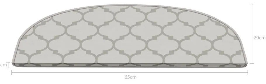 Covorașe pentru scări crem 16 buc. 20x65 cm Madalyon – Vitaus