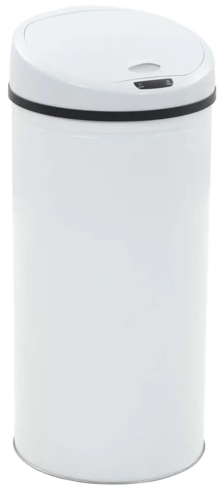 50715 vidaXL Coș de gunoi cu senzor, 52 L, alb
