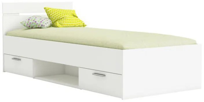 Zondo Pat de o persoană 90 cm Myriam (Alb). 808129