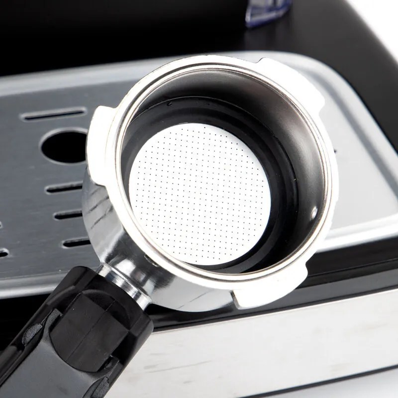 Espressor manual Crown CEM-1525, 850W, 15 bar, 1.2 l, Cafea macinata, Spumare lapte, Incalzire cesti, Negru