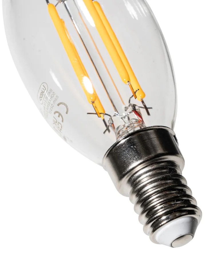 Set van 5 E14 dimbare LED lampen BXS35 helder 4W 450 lm 2200K