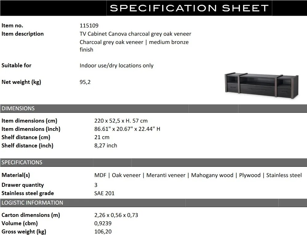 Comoda TV design LUX Canova