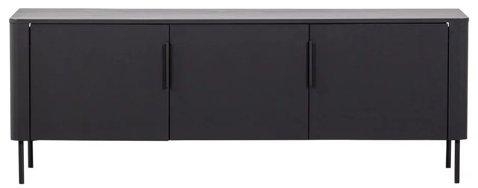 Comodă TV negru-mat din lemn de pin 154x56x44 cm Gunnar – WOOOD