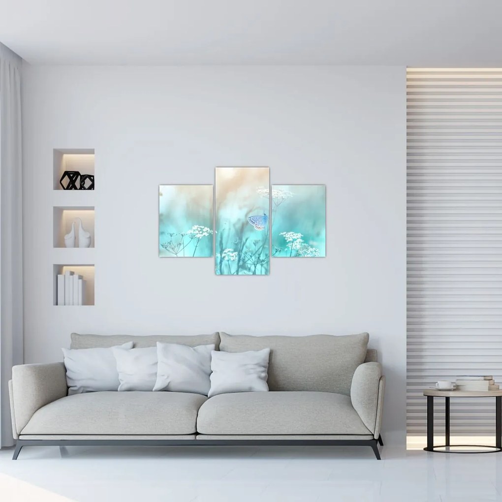 Tablou - Fluture în albastru (90x60 cm)