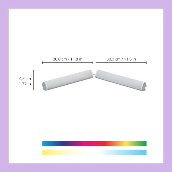 WiZ - Set 2x lampă LED RGBW dimabilă BAR LED/5,5W/230V Wi-Fi