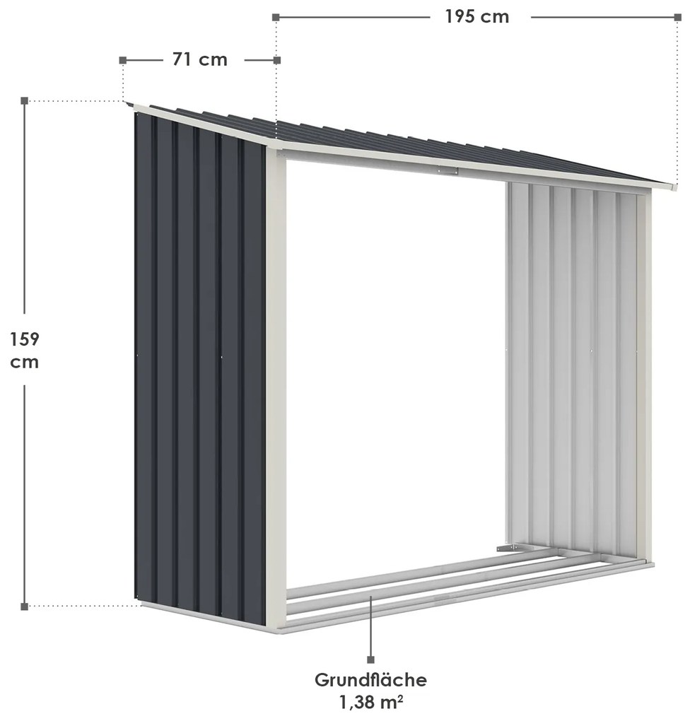 Magazin pentru lemne pentru casa metalica XL