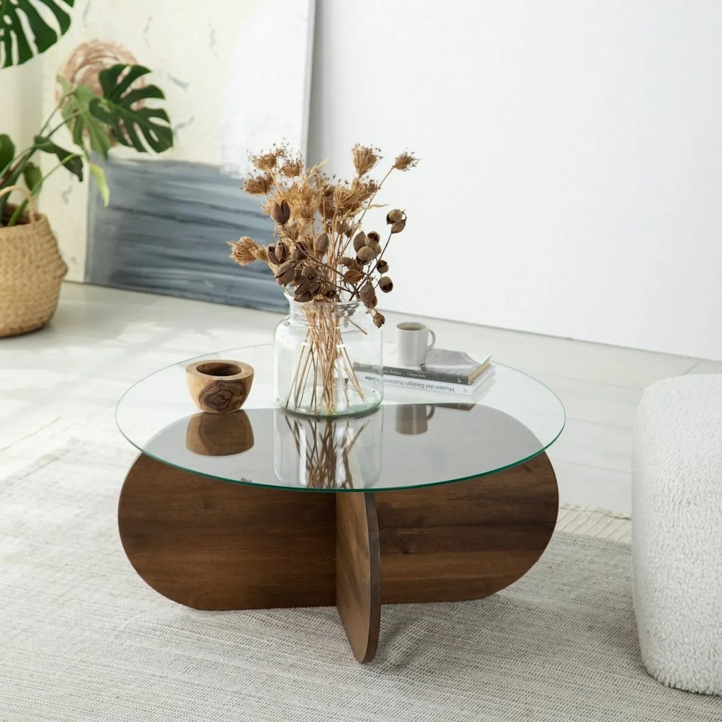 Măsuță de cafea Bubble Walnut