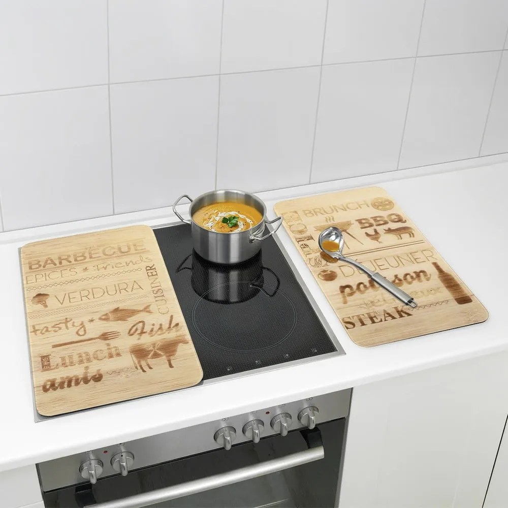 Protecții de aragaz 2 buc. din sticlă temperată 52x30 cm Barbecue – Maximex