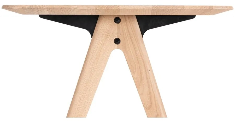 Birou din lemn de stejar 60x120 cm Ava – Gazzda