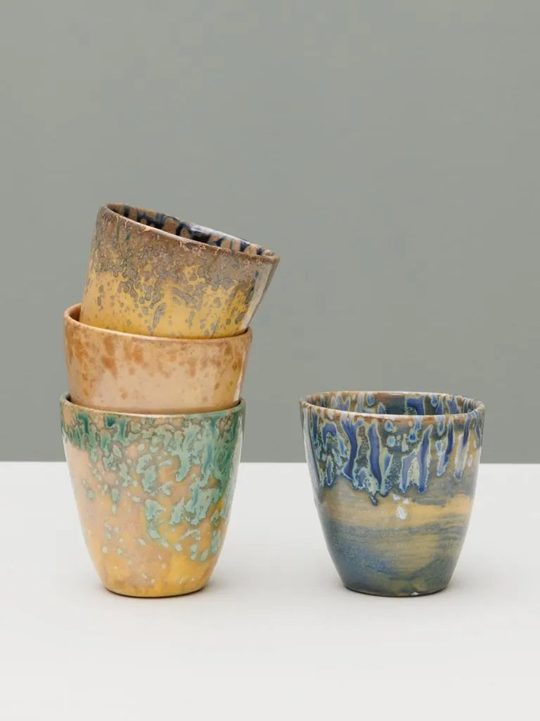 Set 4 cesti de cafea, din ceramica, Intense