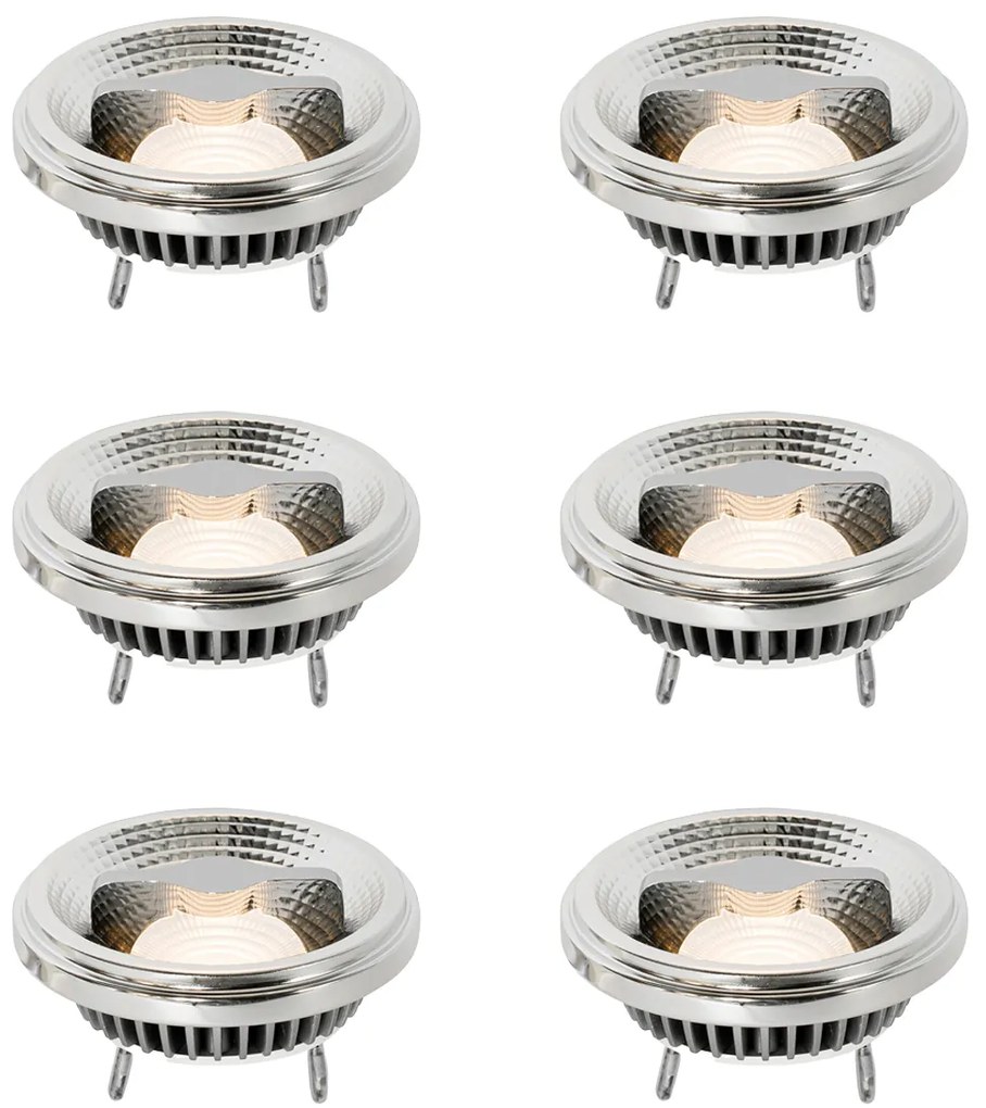Set de 6 becuri LED G53 reglabile 111mm 12W 600 lm 2700K