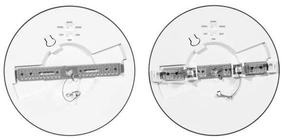 Panou LED Ecolite WPCB2-24W/CR LEXA LED/12/18/24W/230V negru