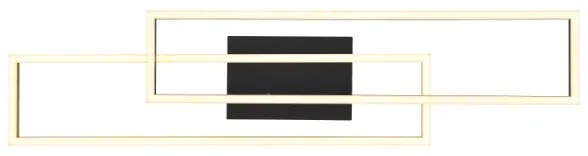 Plafonieră LED Globo 67208-30G DAKARI 30W/230V 3000K 60x80 cm negru/auriu