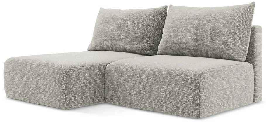 Colțar gri deschis extensibil/cu spațiu de depozitare (cu colț pe partea stângă) Kalena – Makamii