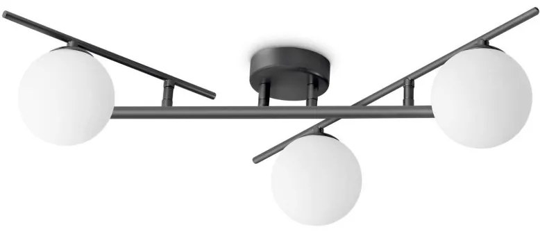 Plafoniera moderna ajustabila Atlas pl3 negru