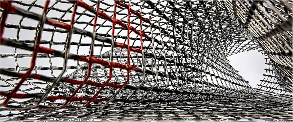 Tablou cu construcție din fier (120x50 cm)