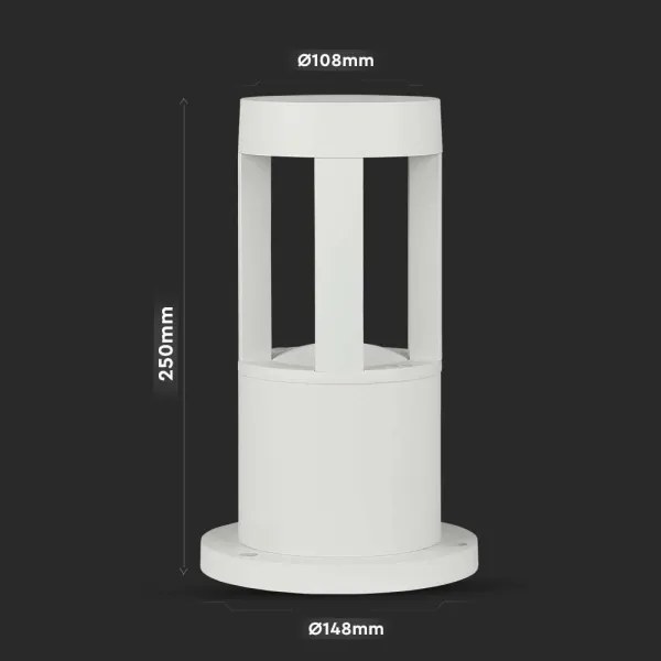Lampă LED de exterior LED/10W/230V 25cm 4000K IP65 albă