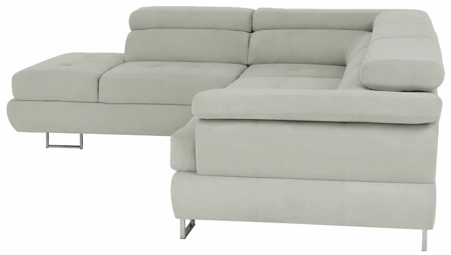 Set canapea cu spaţiu de depozitare, gri deschis, material textil, stânga, BUTON R