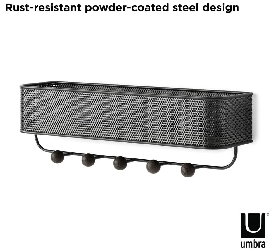 Cuier pentru chei de montat pe perete din metal Estique – Umbra