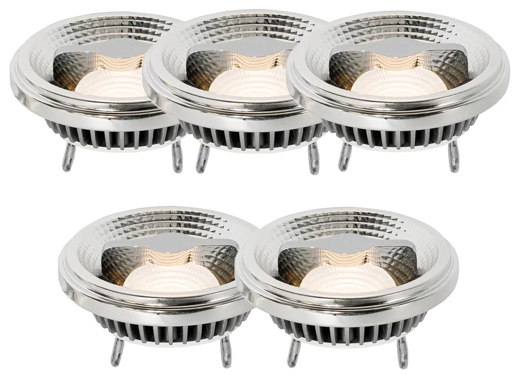 Set de 5 becuri LED G53 reglabile AR111 12W 600lm 2700K
