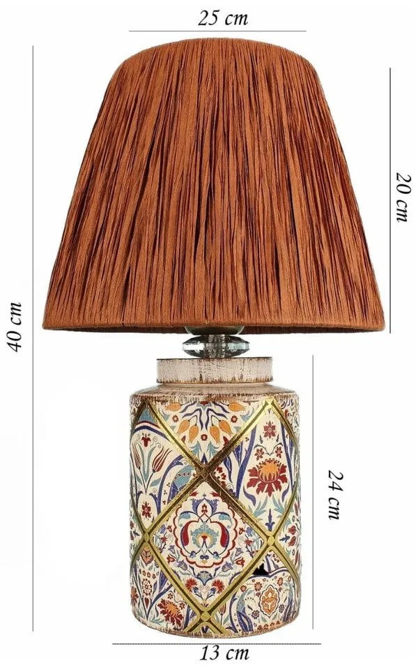 Veioză maro (înălțime 40 cm) Alev – Opviq lights