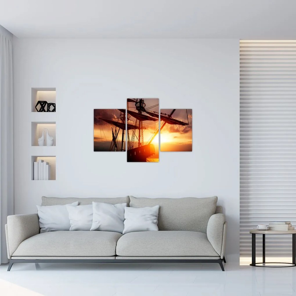 Tablou - Navă de pirați veche (90x60 cm)