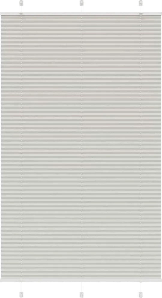 vidaXL Jaluzea plisată gri deschis 115x200 cm Lățime țesătură 114,4 cm