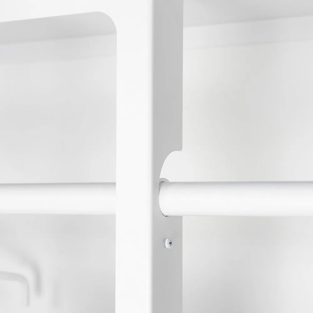 Cuier de perete alb cu raft din oțel 100 cm Luno Large – Spinder Design