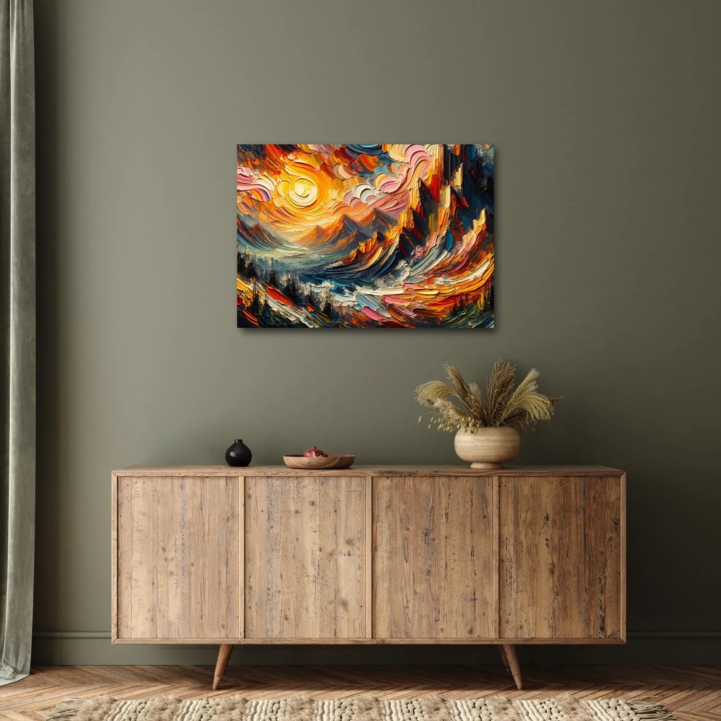 Tablou - Munte acoperit de soare (70x50 cm)