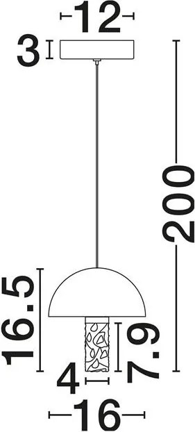 Pendul decorativ LED 3000K DORIN negru