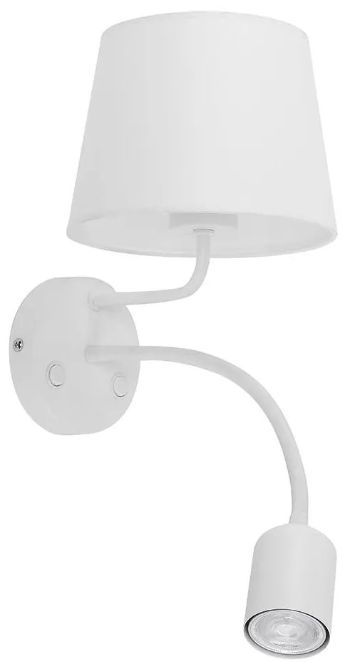 Lampă de perete MAJA 1xE27/15W/230V + 1xGU10/10W/230V albă