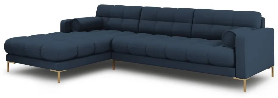 Coltar tapitat Bali 5 locuri picioare gold – L293 x l185 x h75