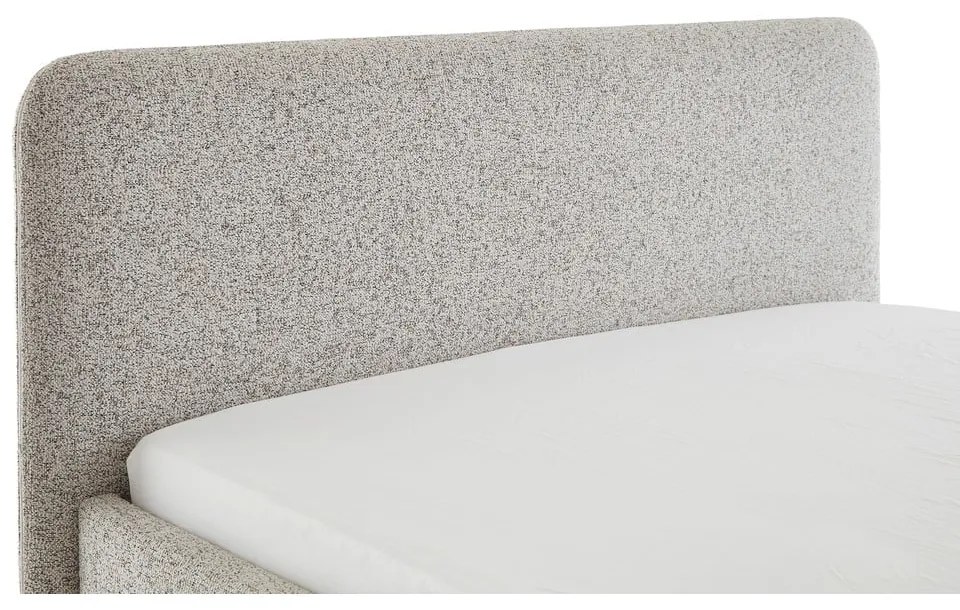 Pat matrimonial bej tapițat fără somieră 140x200 cm Primo – Meise Möbel