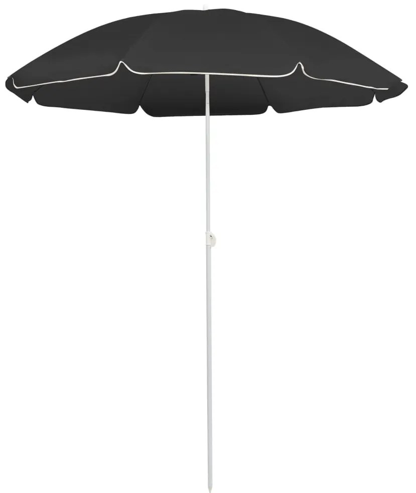 vidaXL Umbrelă de soare de grădină, stâlp din oțel, antracit, 180 cm