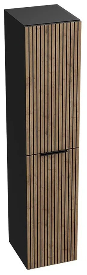 Dulap inalt suspendat Rune Ivar 2 usi 30 cm finisaj negru-lemn mat